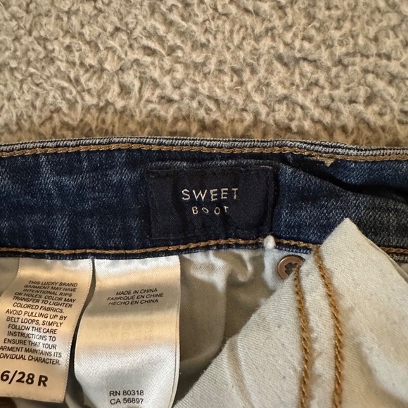 Lucky Brand Sweet Boot Womens Jeans Blue Size 6 28 Regular Stretch Pockets - Picture 4 of 5